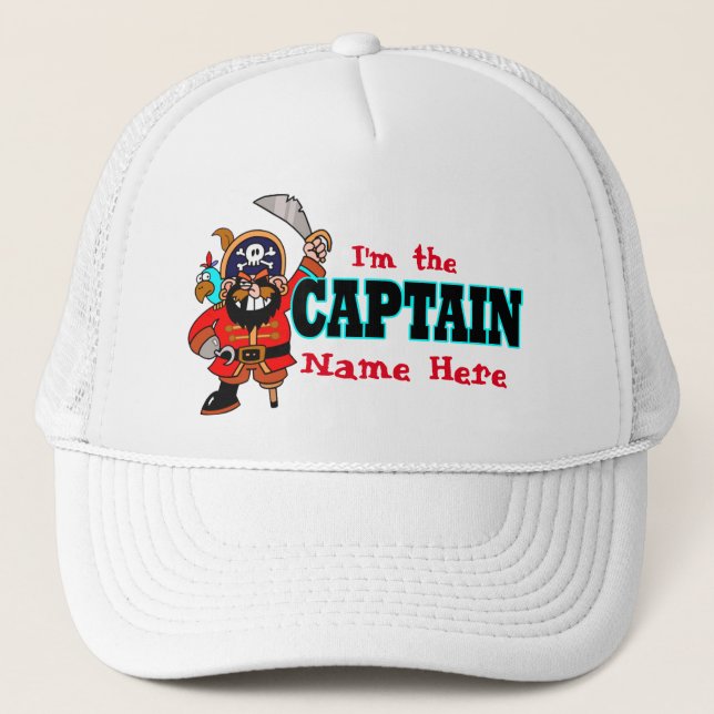 Camionero Gorra personalizado del barco del pirata de los (Anverso)
