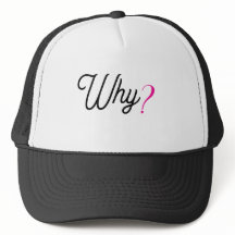 Gorra plana con mensaje minimalista de moda - WHY?