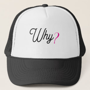 Camionero Gorra plana con mensaje minimalista de moda - WHY?