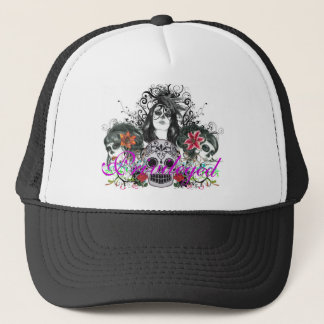 Camionero Gorra privilegiado de Dia De Los Muertos Trucker