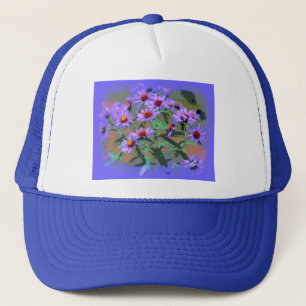 Camionero gorra púrpura de los asteres