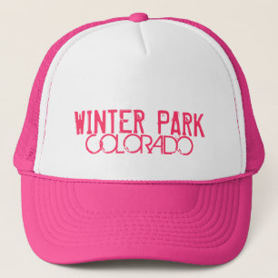 Camionero Gorra rosa simple de Winter Park Colorado