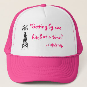 Camionero Gorra rosado de la esposa del campo petrolífero