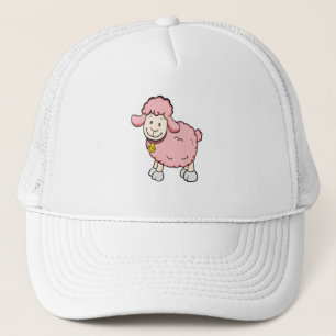 Camionero Gorra rosado de las ovejas