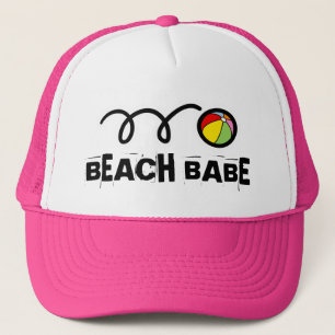 Camionero Gorra rosado del bebé de la playa para los chicas