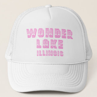 Camionero Gorra rosado y blanco de la línea de flotación del