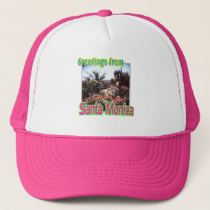 Camionero gorra "Saludos desde el Jardín de Santa Mónica"
