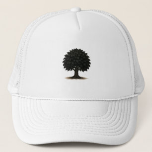 Camionero Gorra Silueta de Árbol Negro – Gorra de Naturaleza