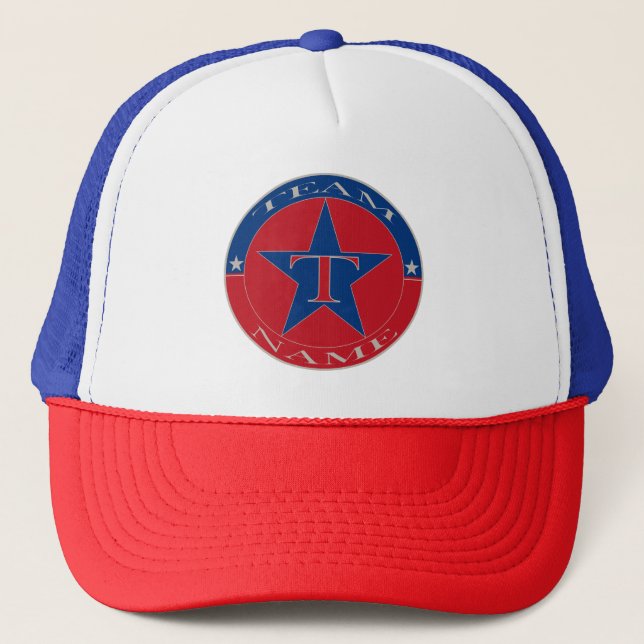 Camionero Gorra Snapback de nombre de equipo único personali (Anverso)