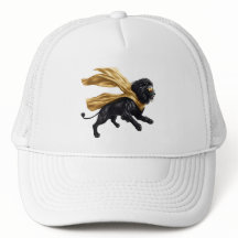 Gorra superhéroe de león negro