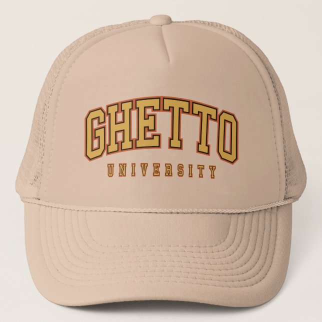 Camionero Gorra Tan de la Universidad de Ghetto (Anverso)