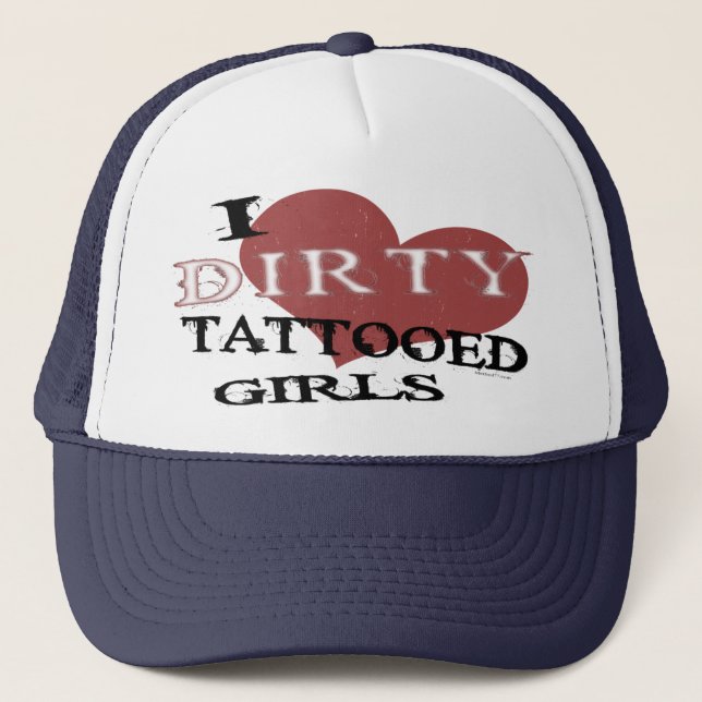Camionero Gorra tatuado sucio de los chicas (Anverso)