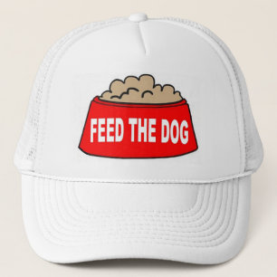 Camionero Gorra Tazón De Comida De Perro Tazón Rojo Alimento