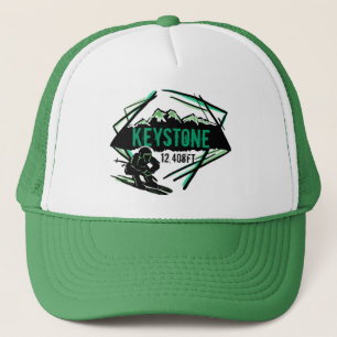 Camionero Gorra trapezoidal del verde de la elevación del