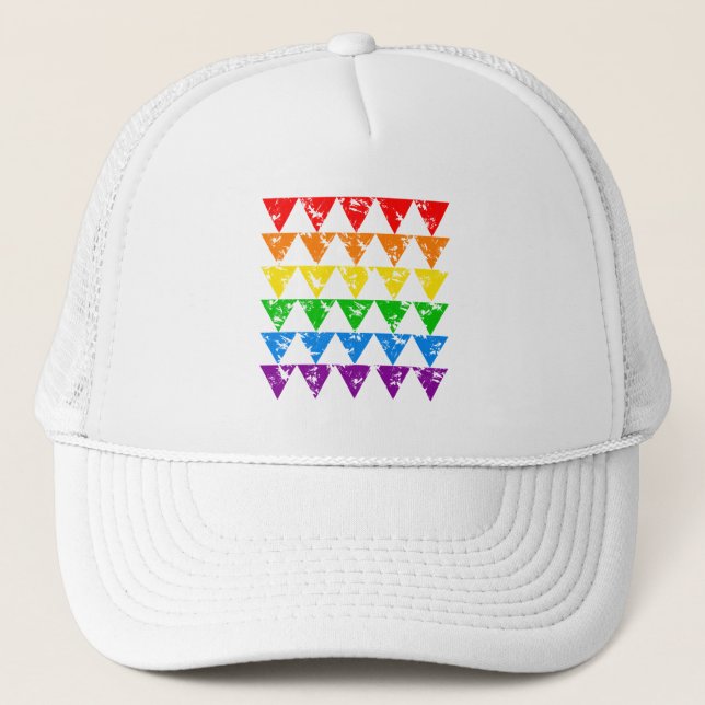 Camionero Gorra Triángulos de Arcoiris - elegir color (Anverso)