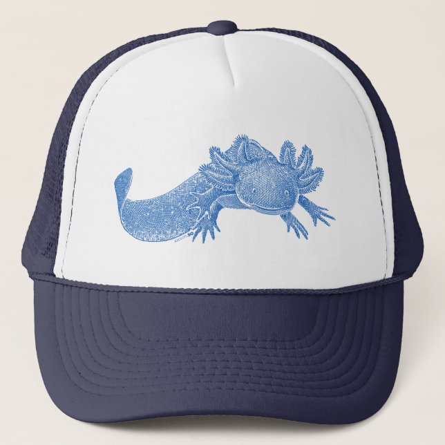 Camionero Gorra Trucker de Axolotl - AZUL (Anverso)