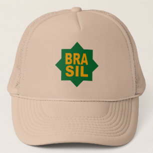 CAMIONERO GORRA TRUCKER DE COLOR CAQUI DISEÑO BRASIL