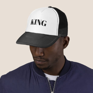 Camionero Gorra Trucker de rey personalizada de color blanco