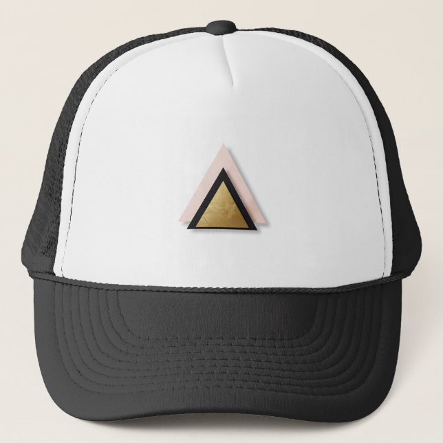 Camionero Gorra Trucker de Triángulo Geométrico Moderno – Mi (Anverso)