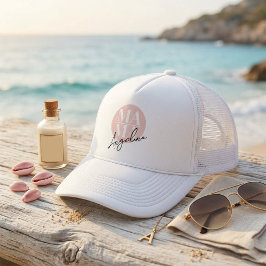 Camionero Gorra Trucker Rosa con Nombre de MAMA Personalizad