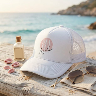Camionero Gorra Trucker Rosa con Nombre de MAMA Personalizad