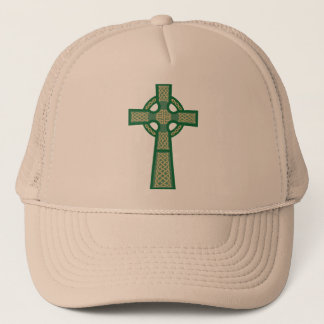 Camionero Gorra verde de la cruz céltica