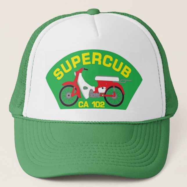 Camionero Gorra verde del remiendo de SuperCub (Anverso)