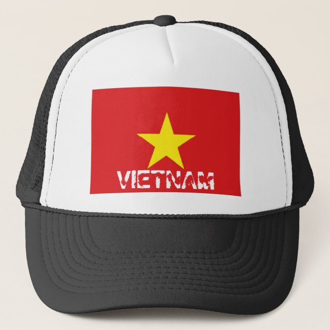 Camionero Gorra vietnamita del recuerdo de la bandera de (Anverso)