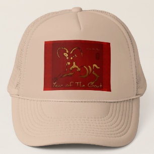 Camionero Gorra Zodiac de Año Nuevo chino de Cabra Dorada