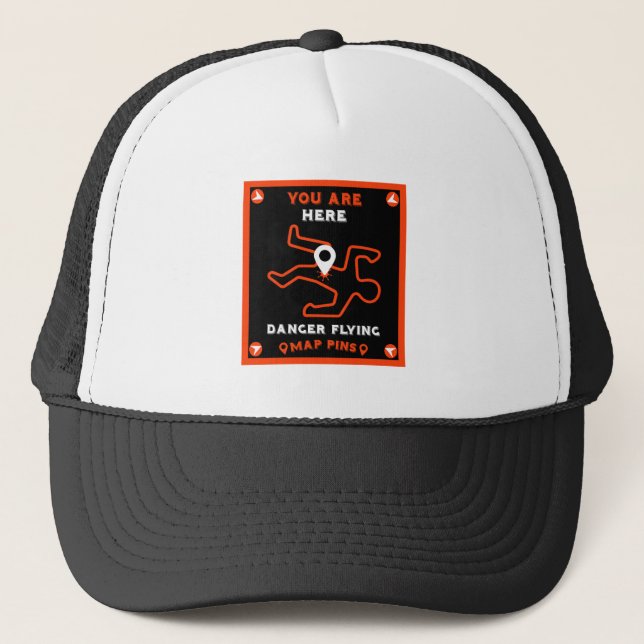 Camionero Gracioso regalo de Gorra de Mapa de Senderismo (Anverso)