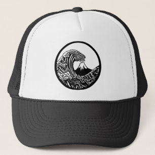 Camionero Gran gorra de Hokusai de la onda