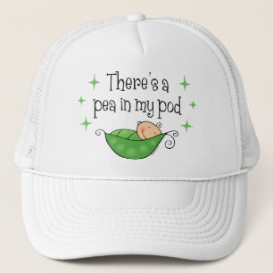 Camionero Guisante en mi gorra de la vaina