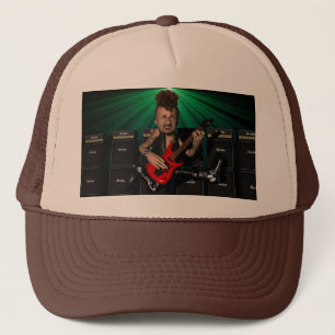 Camionero Guitarista en Gorra de vuelo