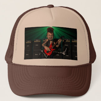 Camionero Guitarista en Gorra de vuelo