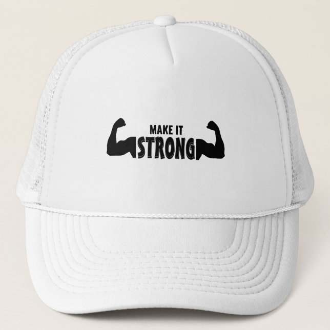Camionero Hazlo fuerte - Motivador Gorra de gimnasia (Anverso)