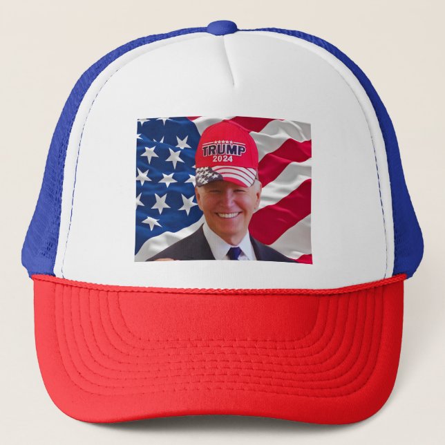 Camionero Joe biden Con Un Gorra De Trump (Anverso)