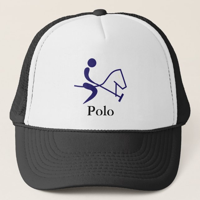 Camionero Jugador de polo - gorra de béisbol del polo - (Anverso)