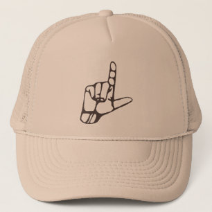 Camionero L gorra de la mano del perdedor