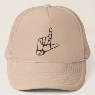 Camionero L gorra de la mano del perdedor