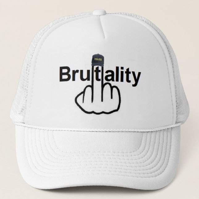 Camionero La brutalidad de la policía gorra (Anverso)