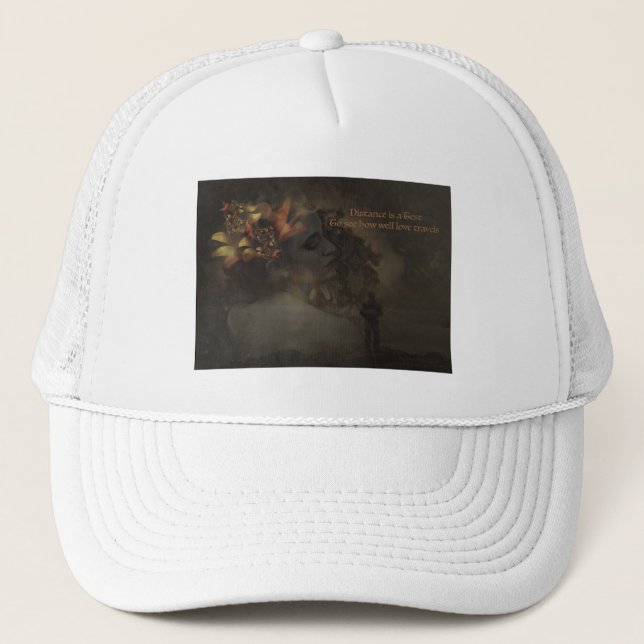 Camionero La distancia es una prueba para la gorra de (Anverso)