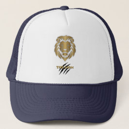 Camionero La gorra Trucker de león dorado y negro