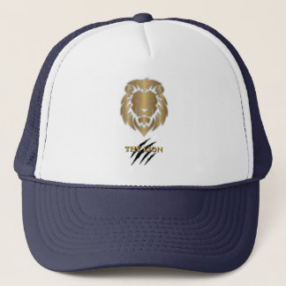 Camionero La gorra Trucker de león dorado y negro