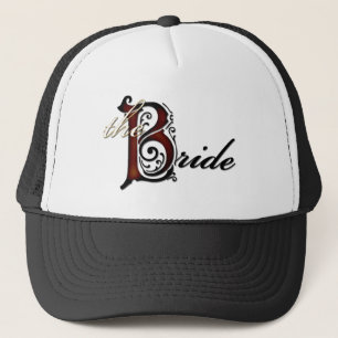 Camionero La novia grunge letras negras rojas gorra de novia