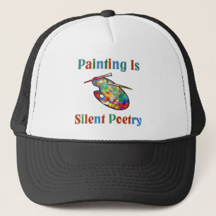 Camionero La pintura es gorra silencioso del artista de la