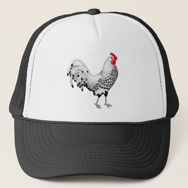 Camionero La plata Spangled el gorra del gallo de Hamburgo (Anverso)