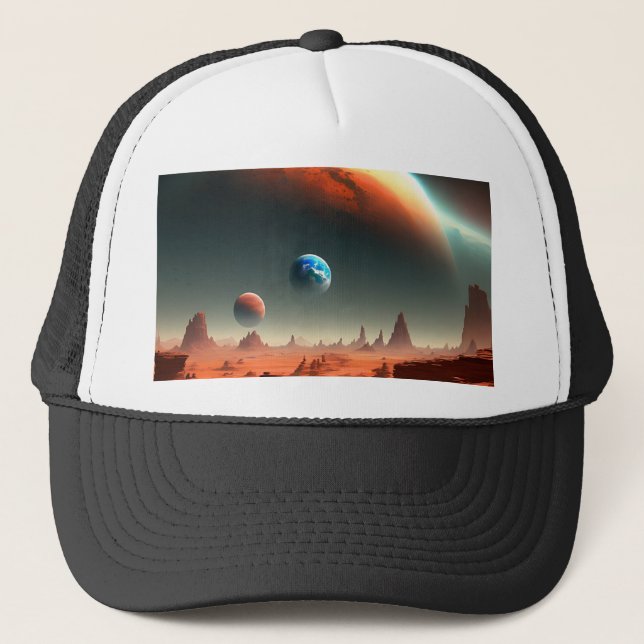 Camionero La Tierra Es La Llamada De Marte, Gorra De Camione (Anverso)