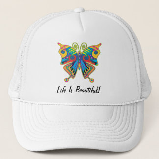 Camionero La vida es gorra hermoso de la mariposa