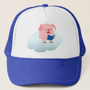 Camionero Lector de cerdo Personalizado en Gorra en la nube