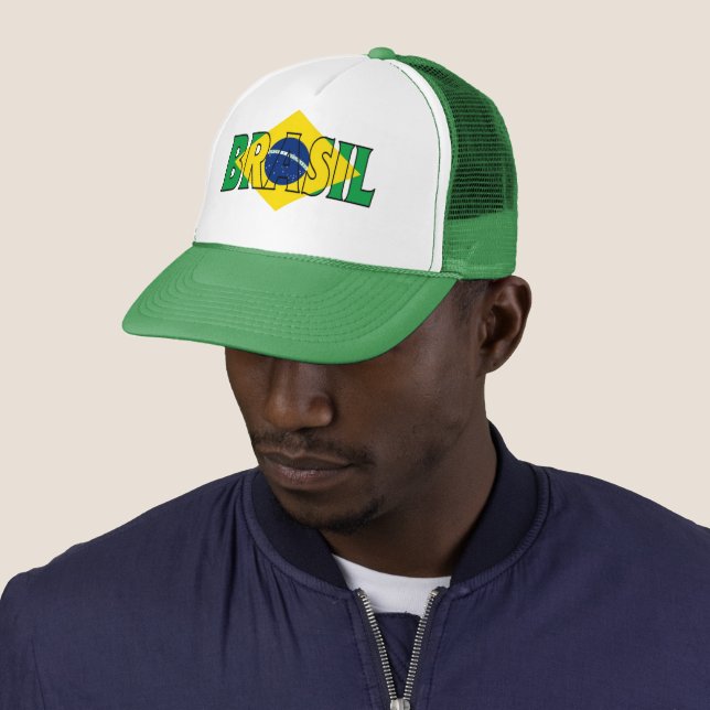 Camionero Logo de Brasil – Gorra Trucker de Espuma – Copa Mu (In situ)